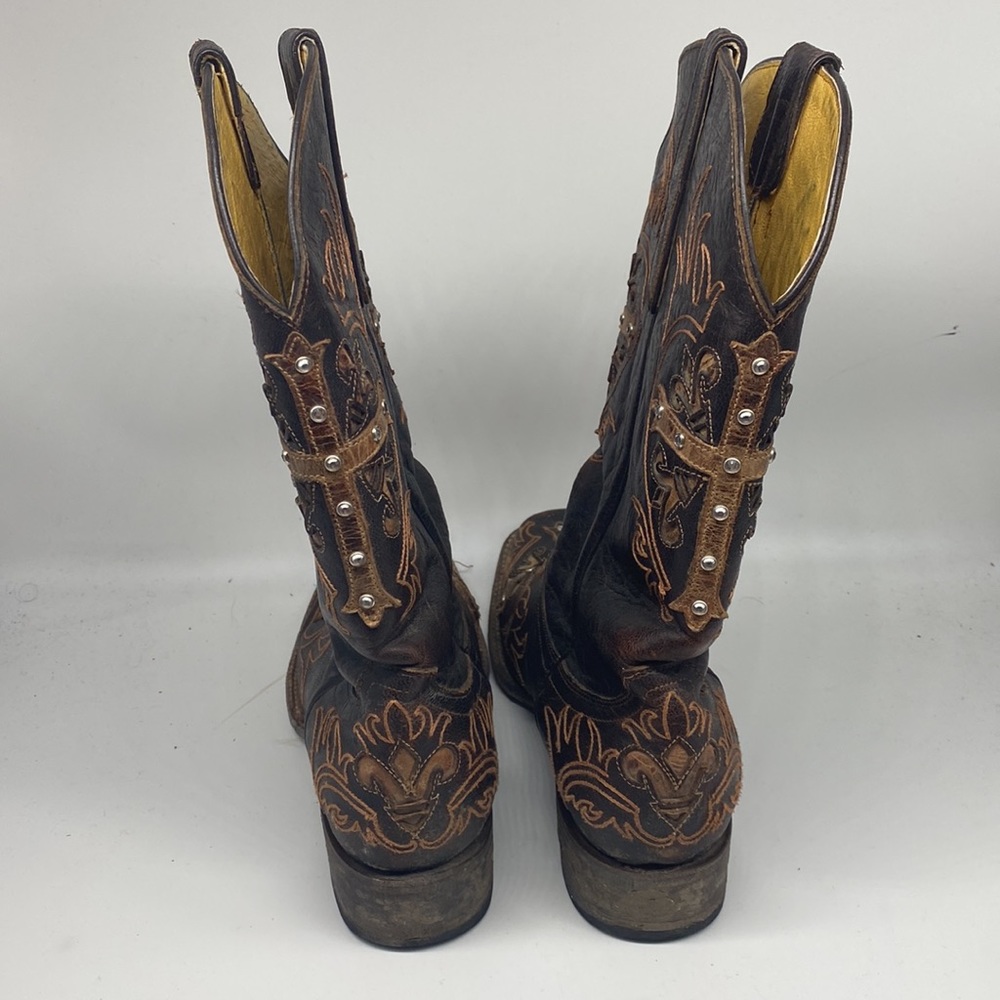 Cavendars Bling Cross Western Cowboy Boots Size 10B - Picture 4 of 10